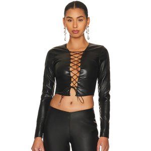 NWT AFRM x REVOLVE Aida Top in Noir